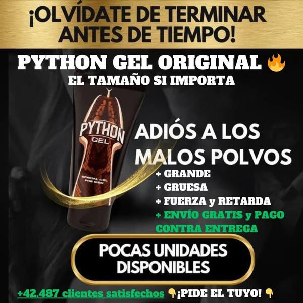 𝑷𝒀𝑻𝑯𝑶𝑵 𝑮𝑬𝑳 - 𝐏𝐨𝐭𝐞𝐧𝐜𝐢𝐚 𝐲 𝐂𝐨𝐧𝐟𝐢𝐚𝐧𝐳𝐚 𝐩𝐚𝐫𝐚 𝐞𝐥 𝐇𝐨𝐦𝐛𝐫𝐞 𝐌𝐨𝐝𝐞𝐫𝐧𝐨