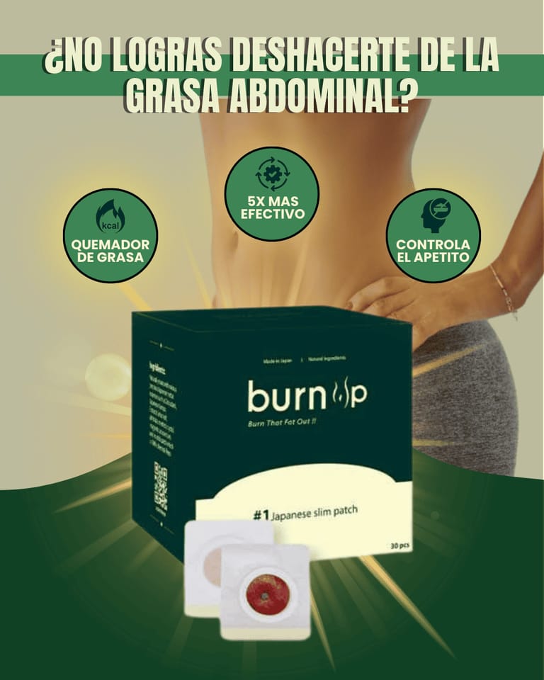 🌿 Parches Japoneses Burn Up – 30 Unidades