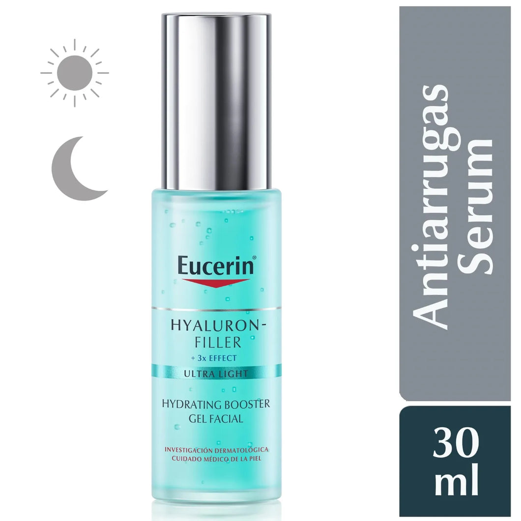 Eucerin-Gel Ultra Ligero Hyaluron Filler 3x Effect Hydrating Booster – Frasco 30 ml